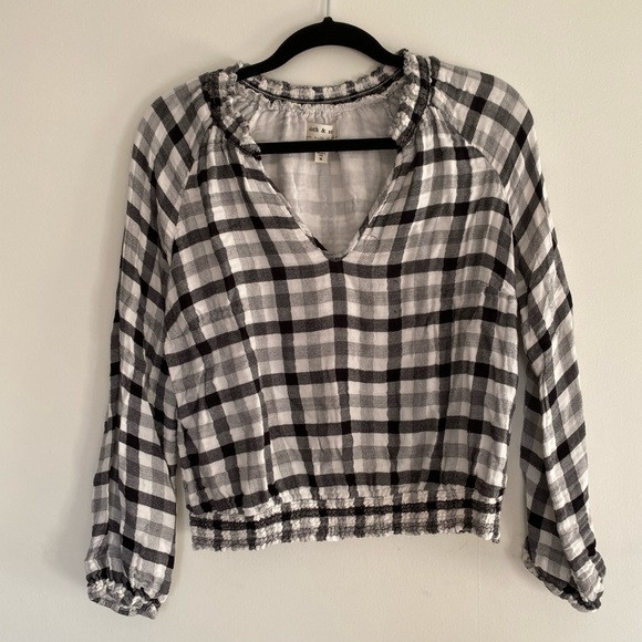 Cloth & Stone gingham top, Size Medium - Picture 1 of 4